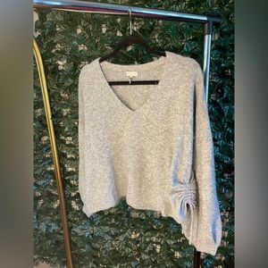 Gray Long Sleeve Cashmere Sweater. Size Small